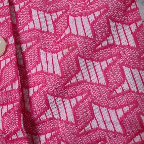 Vintage 60s 70s Pink Star Print 2 Piece Outfit Pajamas - Picture 10 of 16